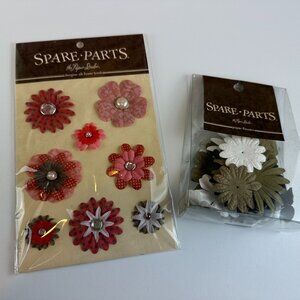 *NEW* The Paper Studio Spare-Parts Paper Flowers & Silk Flower Brads
